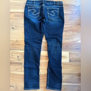 Silver Jeans Women's Aiko Straight Leg Jeans - Dark Blue